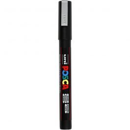 Posca Marker, silver, no. PC-3M, line 0,9-1,3 mm, fine, 1 pc [HOB-274805]