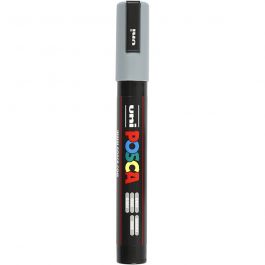 Posca Marker, grey, no. PC-5M, line 2,5 mm, medium, 1 pc [HOB-276095]