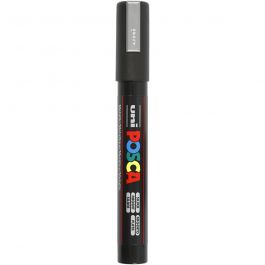 Posca Marker, silver, no. PC-5M, line 2,5 mm, medium, 1 pc [HOB-276805]