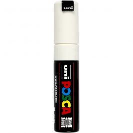 Posca Marker, white, no. PC-8K, line 8 mm, broad, 1 pc [HOB-278052]