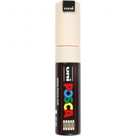 Uni Posca Marker, line width: 8 mm,  PC-8K , beige, broad, 1pc [HOB-278088]
