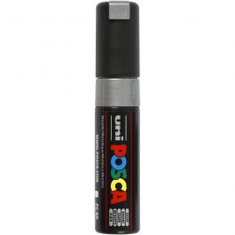 Uni Posca Marker, line width: 8 mm,  PC-8K , silver, broad, 1pc [HOB-278805]