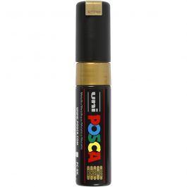 Posca Marker, gold, no. PC-8K, line 8 mm, broad, 1 pc [HOB-278810]