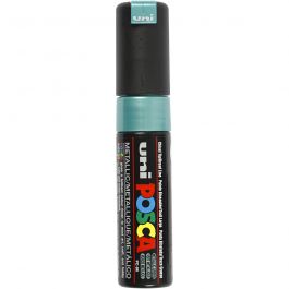 Posca Marker, metallic green, no. PC-8K, line 8 mm, broad, 1 pc [HOB-278870]