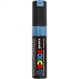 Posca Marker, metallic blue, no. PC-8K, line 8 mm, broad, 1 pc [HOB-278880]