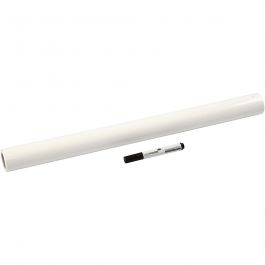 Whiteboard Foil, white, L: 80 cm, W: 60 cm, 25 sheet/ 1 roll [HOB-28245]