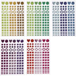 Mosaic Stickers, assorted colours, D: 8-14 mm, 11x16,5 cm, 10 sheet/ 1 pack [HOB-28253]