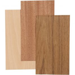 Wood Veneer, 12x22 cm, thickness 0,75 mm, 3 sheet/ 1 pack [HOB-282900]
