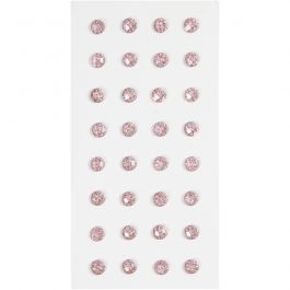 Rhinestones, light red, D: 8 mm, 32 pc/ 1 pack [HOB-283809]