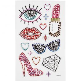 Diamond stickers, ready for the party, 15x16,5 cm, 1 sheet [HOB-284031]