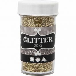 Glitter, D: 35 mm, H: 60 mm, gold, 20g