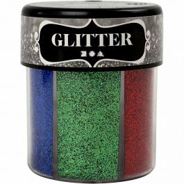 Glitter, asstd. colours, 6x13g