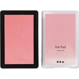 Ink Pad, H: 2 cm, size 9x6 cm, light rose, 1 pc [HOB-285331]