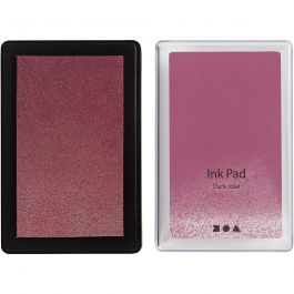 Ink Pad, H: 2 cm, size 9x6 cm, dark rose, 1 pc [HOB-285332]