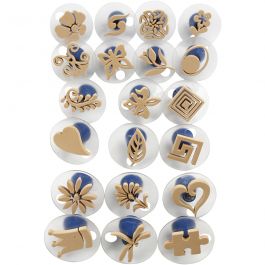 Foam Stamps With Handle, size 3-6 cm, 20mixed