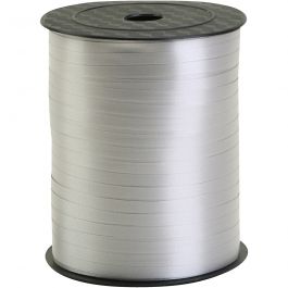 Curling Ribbon, W: 5 mm, silver, 400 m/ 1 roll [HOB-557488]