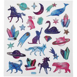 Stickers, Star maps, sheet 15x16,5 cm, 1 sheet [HOB-29044]