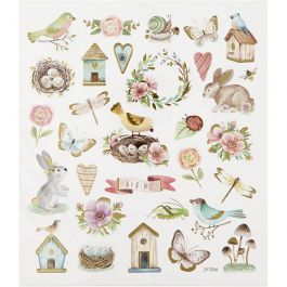 Stickers, spring and easter, 15x16,5 cm, 1 sheet [HOB-29066]