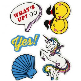 Soft Stickers, Whats up, 12,2x17,75 cm, 1 sheet [HOB-29092]