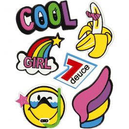 Soft Stickers, Cool Girl, 12,2x17,75 cm, 1 sheet [HOB-29094]
