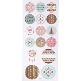 Stickers, Native American, 10x23 cm, 1 sheet [HOB-29158]