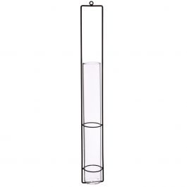 Pendant metal with cylinder glass 48cm (4 pcs.) [IFS-29237]