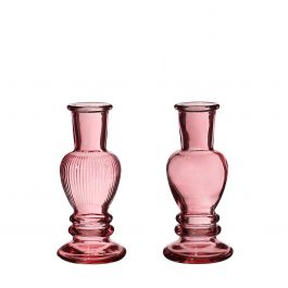 Vase Venice Pink H: 11,3 x Ø5 cm (12 Pcs) [IFS-29881]