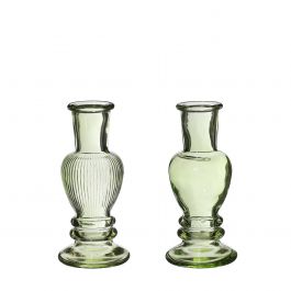 Vase Venice Green H: 11,3 x Ø5 cm (12 Pcs) [IFS-29885]