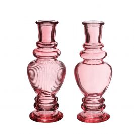 Vase Venice Pink H: 15,5 x Ø5,7 cm (12 Pcs) [IFS-29891]