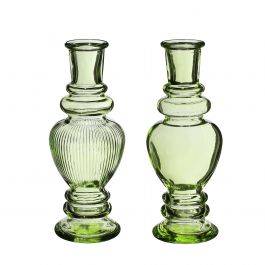 Vase Venice Green H: 15,5 x Ø5,7 cm (12 Pcs) [IFS-29895]