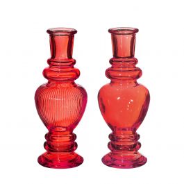 Vase Venice Red H: 15,5 x Ø5,7 cm (12 Pcs) [IFS-29897]