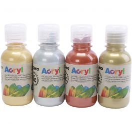 PRIMO luxury acrylic paint, metallic colours, 8x125 ml/ 1 pack [HOB-638398]
