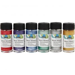 Magic Marble , metallic colours, 6x20 ml/ 1 pack [HOB-30197]