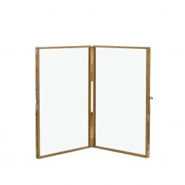 Frame (double) for dried flowers etc. black 18cm high (4 pcs.) [IFS-30249]