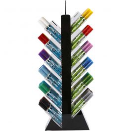 Glass & Porcelain Pens, assorted colours, H: 52 cm, depth 11,5 cm, W: 24 cm, 24x6 pc/ 1 pack [HOB-31317]