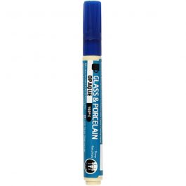 Glass & Porcelain Pens, dark blue, line 2-4 mm, opaque, 1 pc [HOB-31322]