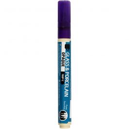 Glass & Porcelain Pens, purple, line 2-4 mm, opaque, 1 pc [HOB-31328]
