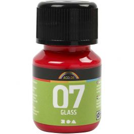 A-Color Glass Paint, red, 30 ml/ 1 bottle [HOB-31388]