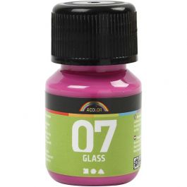 A-Color Glass Paint, pink, 30 ml/ 1 bottle [HOB-31389]
