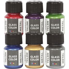 Glass Color Metal, 6x30 ml/ 1 pack [HOB-31762]