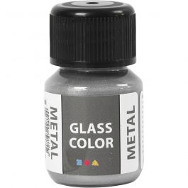 Glass Color Metal, silver, 30 ml/ 1 bottle [HOB-31775]