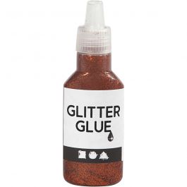 Glitter Glue, orange, 25 ml/ 1 bottle [HOB-318230]