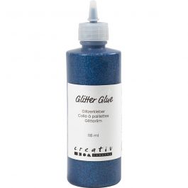 Glitter Glue, dark blue, 118 ml/ 1 bottle [HOB-31825]