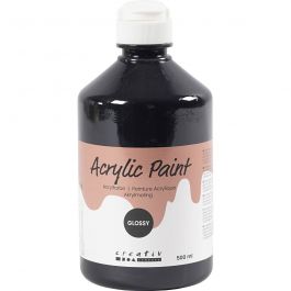 A-Color acrylic paint, black, no. 01, glossy, 500 ml/ 1 bottle [HOB-32004]