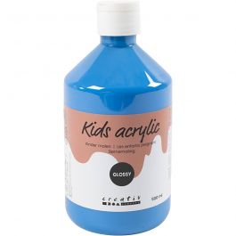 A-Color acrylic paint, primary blue, no. 01, glossy, 500 ml/ 1 bottle [HOB-32008]
