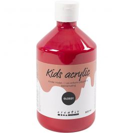 A-Color acrylic paint, primary red, no. 01, glossy, 500 ml/ 1 bottle [HOB-32010]