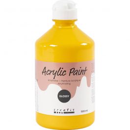 A-Color acrylic paint, yellow, no. 01, glossy, 500 ml/ 1 bottle [HOB-32012]