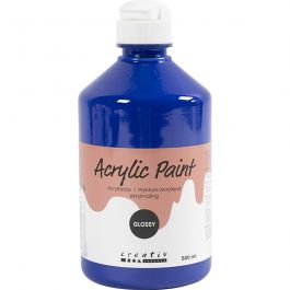 A-Color acrylic paint, blue, no. 01, glossy, 500 ml/ 1 bottle [HOB-32024]