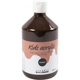 A-Color acrylic paint, brown, no. 01, glossy, 500 ml/ 1 bottle [HOB-32030]