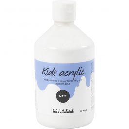 Acrylic Paint Matte, white, 500ml/ 1 bottle [HOB-32102]